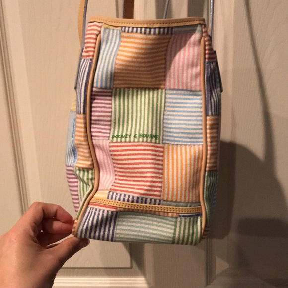 Dooney and Bourke Striped Patchwork Pastel Bag - Picture 3 of 13